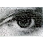 Фрагмент портрета Ницше, выполненный полным текстом "Заратустры"